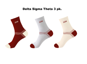 Delta Sigma Theta Socks Product Code is DST200